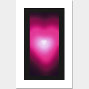 pink heart aura Posters and Art